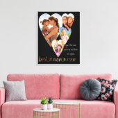 ハート型フォトマ最高のママエバータイポグラフィアートCa キャンバスプリント (インサイチュ (リビング))