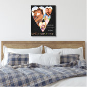 ハート型フォトマ最高のママエバータイポグラフィアートCa キャンバスプリント (インサイチュ (寝室))