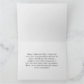 ハート型フォトミニマルモダンリストバレンタイン カード (内部)