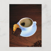 ハート型フォーム付きコーヒーカップ ポストカード (正面)