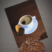 ハート型フォーム付きコーヒーカップ ポストカード