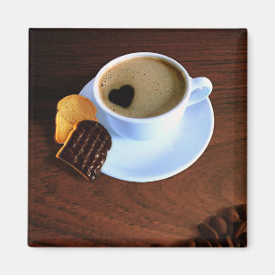 ハート型フォーム付きコーヒーカップ マグネット
