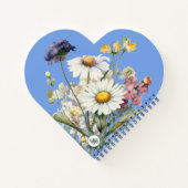 ハート型ブラックホースパーソナライズされた ノートブック (裏面)