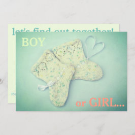 ハート型ベビーブーティ性を暴くパーティー 招待状