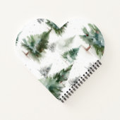 ハート型ホリデーノート – Fir Tree Edition ノートブック (裏面)