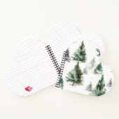 ハート型ホリデーノート – Fir Tree Edition ノートブック (内部)