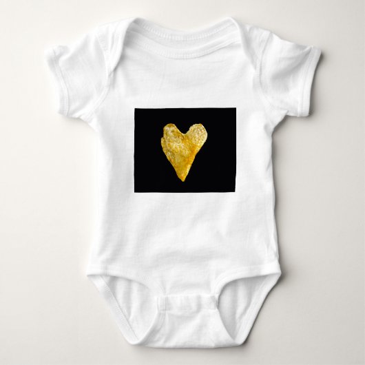 ハート型ポテトチップ ベビーボディスーツ (正面)