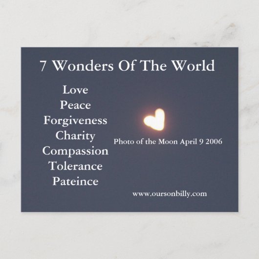 ハート型ムーンポストカード ポストカード (正面)