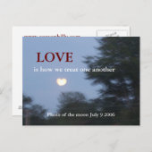 ハート型ムーンポストカード ポストカード (正面/裏面)