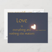 ハート型ムーンポストカード ポストカード (正面/裏面)