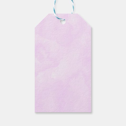 ハート型メガネのかわいいユニコーンありがとう ギフトタグ (裏面)