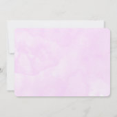 ハート型メガネのかわいいユニコーン赤ちゃんシャワー 招待状 (裏面)