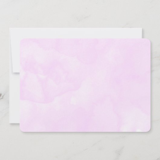 ハート型メガネのかわいいユニコーン赤ちゃんシャワー 招待状 (裏面)