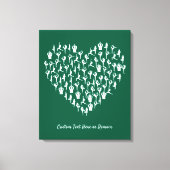 ハート型ヨガポーズマインドフルネス、バランス&禅 キャンバスプリント (正面)