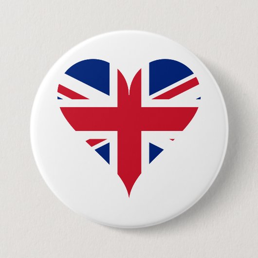 ハート型ラブボタン – 愛らしいパッチ 缶バッジ (正面)