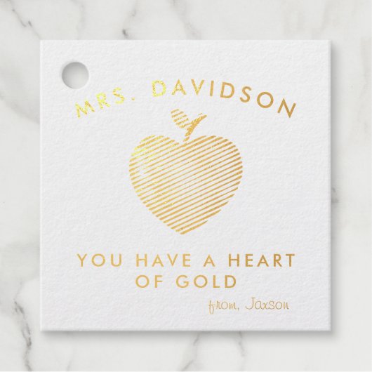 ハート型リンゴ |先生評価 フェイバータグ (正面)