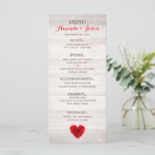 ハート型レッドローズ結婚のメニューhhn01 メニュー (スタンド正面)