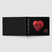 ハート型レッドローズ結婚ズ ゲストブック (全面)