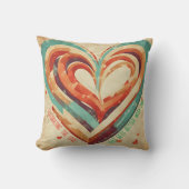 ハート型レトロ クッション (正面)