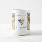 ハート型レトロ コーヒーマグカップ (中央)