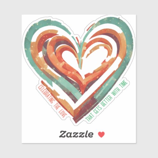 ハート型レトロ シール (シート)