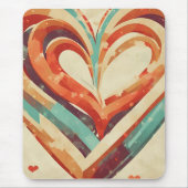 ハート型レトロ マウスパッド (正面)
