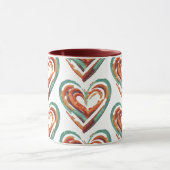 ハート型レトロ マグカップ (中央)
