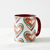 ハート型レトロ マグカップ (正面右)