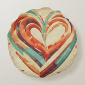 ハート型レトロ ラウンドクッション (裏面)