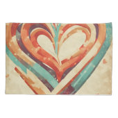 ハート型レトロ 枕カバー (裏面-左)