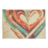 ハート型レトロ 枕カバー (裏面-右)