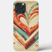 ハート型レトロ Case-Mate iPhoneケース (裏面)