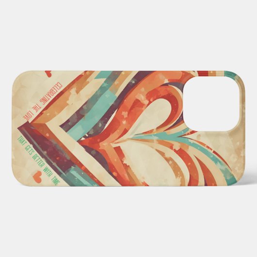 ハート型レトロ iPhoneケース (裏面横)