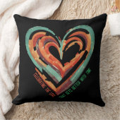 ハート型レトロTシャツ クッション (ブランケット)