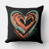 ハート型レトロTシャツ クッション (正面)