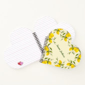 ハート型レモンシトラスボタニカルパーソナライズされた ノートブック (内部)