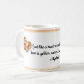 ハート型ワッフルで心のこもった言葉mag コーヒーマグカップ (正面左)