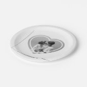 ハート型写真ウェディングプレート ペーパープレート (アングル)