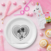ハート型写真ウェディングプレート ペーパープレート (パーティー)