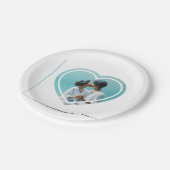 ハート型写真ウェディングプレート ペーパープレート (アングル)