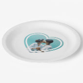 ハート型写真ウェディングプレート ペーパープレート (アングル)