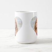 ハート型写真カスタムテンプレート ファミリーギフト コーヒーマグカップ (中央)