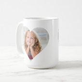 ハート型写真カスタムテンプレート ファミリーギフト コーヒーマグカップ (正面左)
