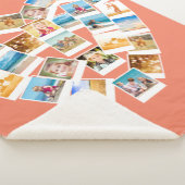 ハート型写真コラージュカスタム写真  シェルパブランケット (3/4)