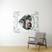 ハート型写真コラージュ ウェディング ウェルカム タペストリー (インサイチュ(横))