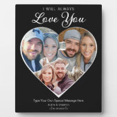 ハート型写真コラージュ ラブ アニバーサリー メモリー フォトプラーク (正面)