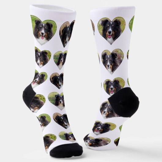 ハート型写真テンプレート 6枚用 ソックス (傾斜あり)