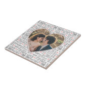 ハート型写真バレンタインまた結婚は タイル (側面)