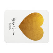 ハート型写真 オーダーメイド 結婚記念日 マグネット (横)