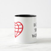 ハート型地球グローブ 愛 マグカップ (中央)